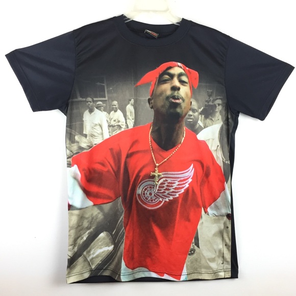 tupac red wings shirt